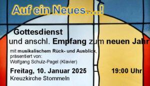 Mehr über den Artikel erfahren „Auf ein Neues“ Neujahrsempfang in der Kreuzkirche
